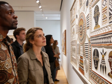 Victor Ehikhamenor exhibition tackles displacement at Sydney museum The Africans Time